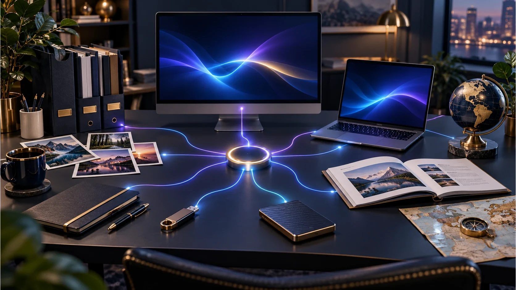 Desktop Command Centre illustration of connected local tools